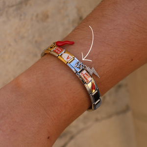 Silver Lightning Bolt Charm