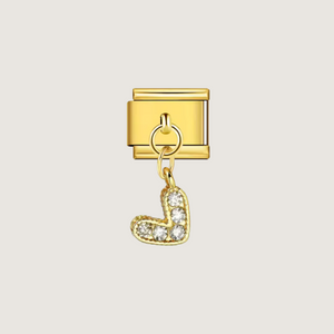 Rhinestone Heart Charm
