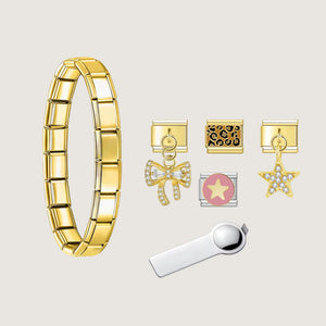 Pulsera de leopardo rosa