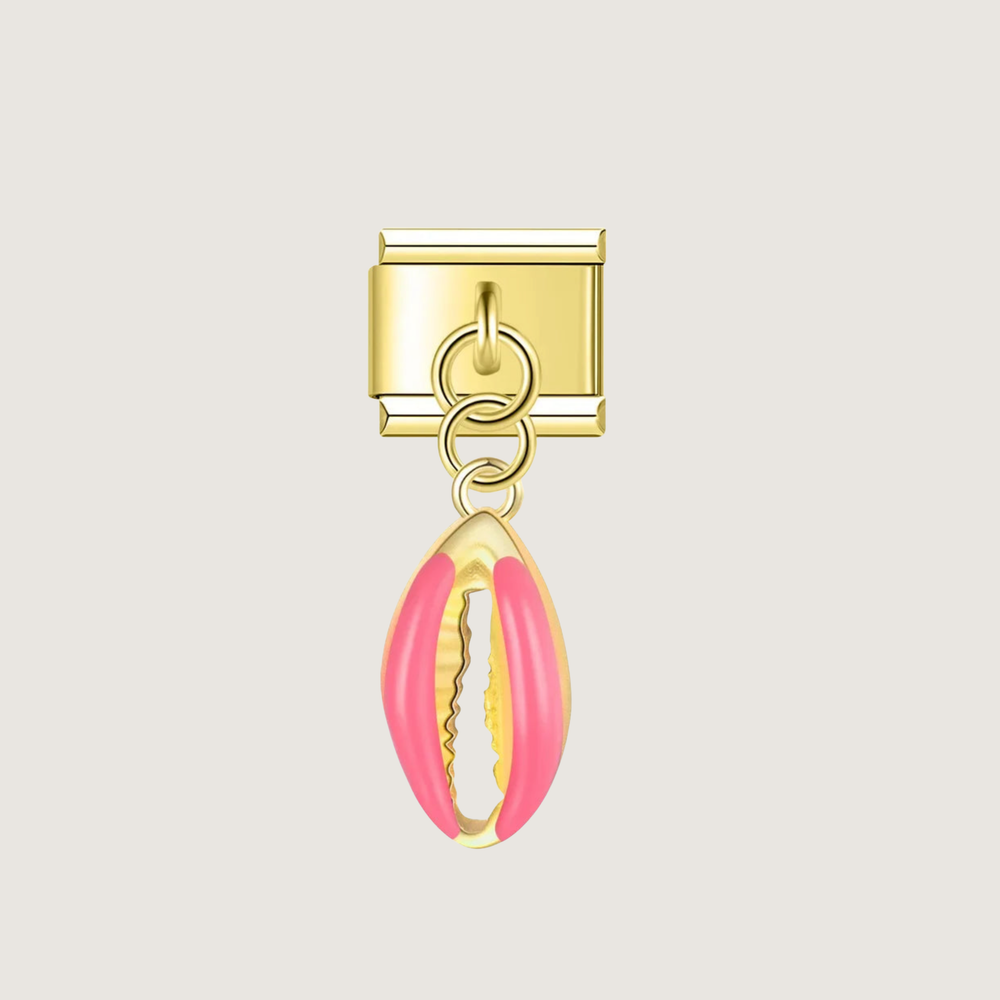Dark Rose Seashell Charm