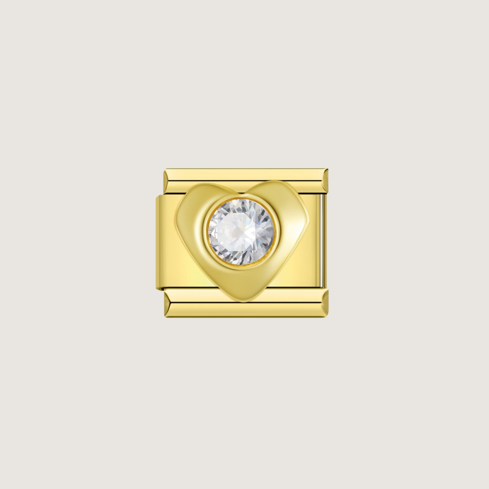 Diamond Heart Charm