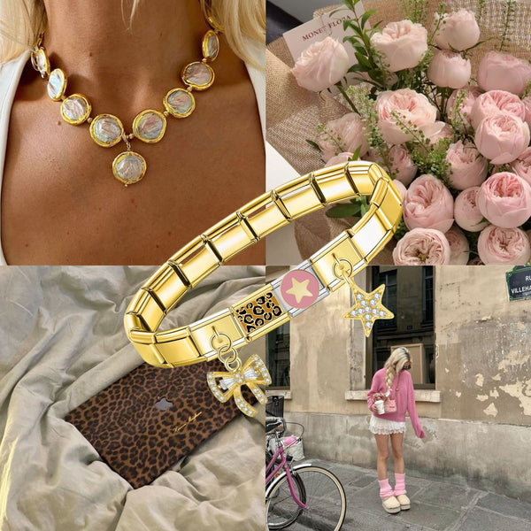 Pulsera de leopardo rosa