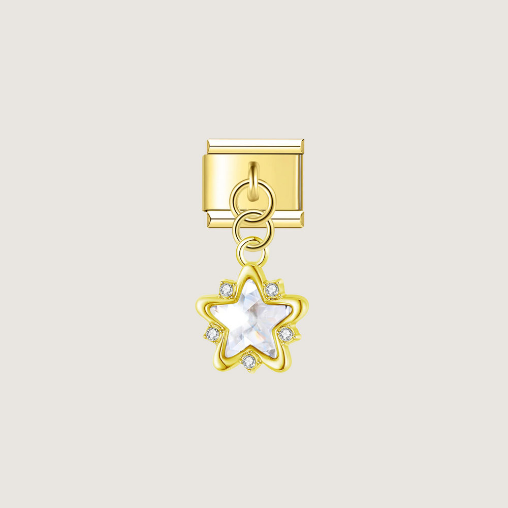 Charm de estrella de diamante