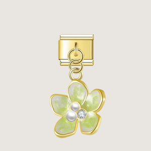 Green Flower Charm