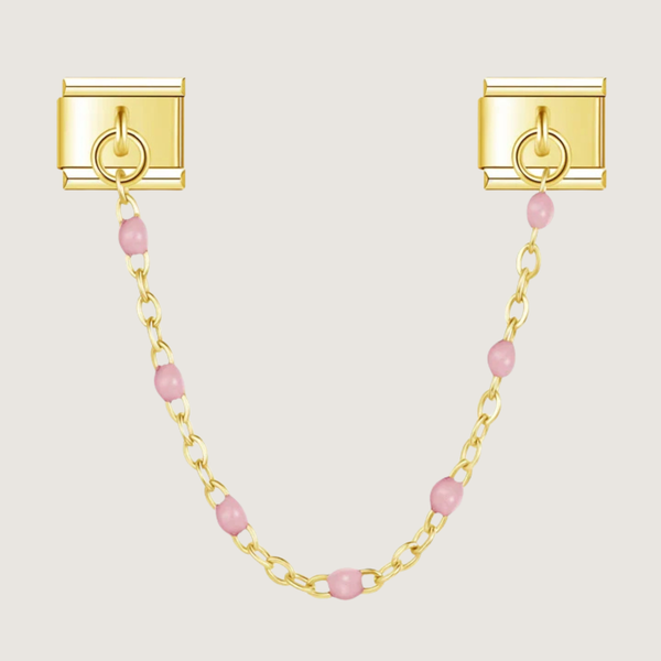 Cadena doble rosa