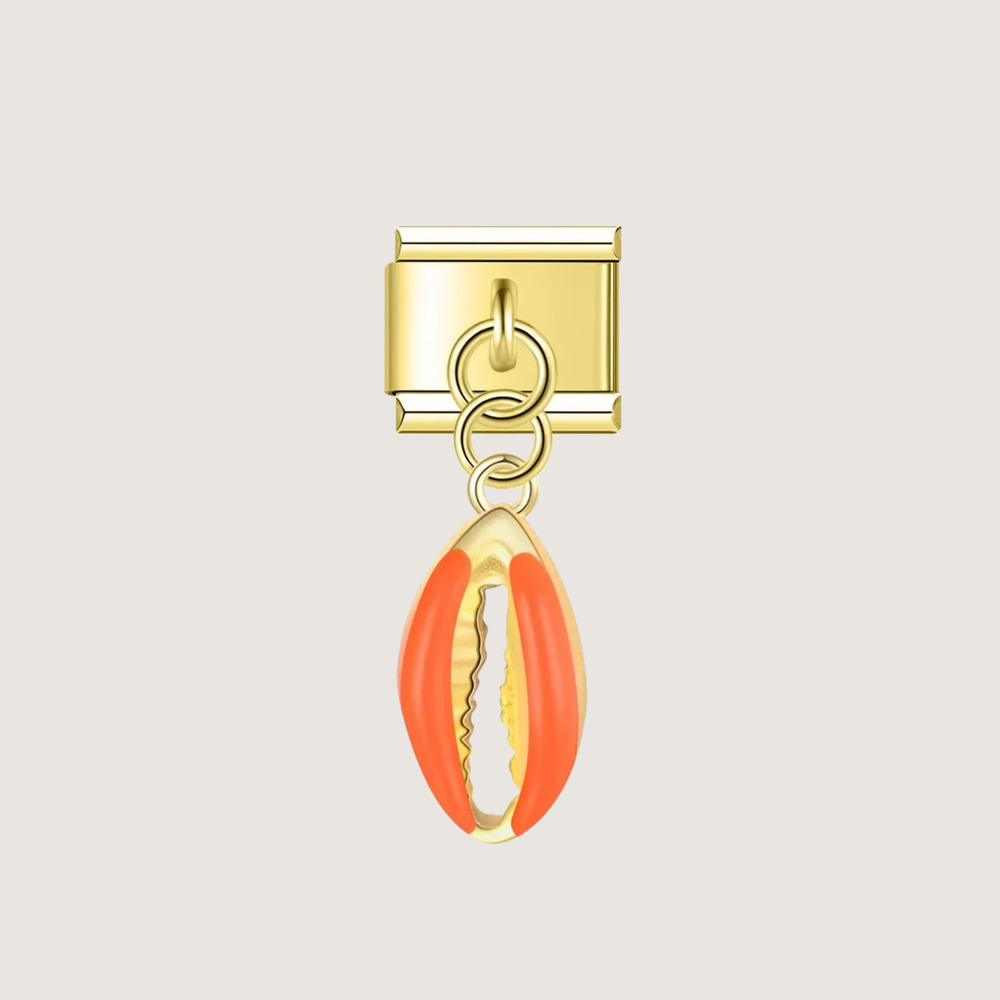 Orange Shell Charm